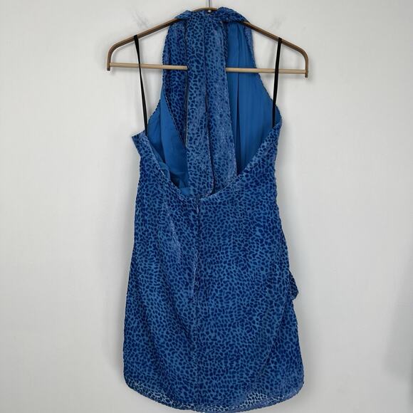 Revolve NBD Size XS? Pari Mini Dress in Textured Blue Leopard Print - Picture 8 of 9